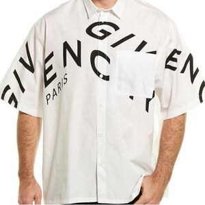 Givenchy White and Black Casual Button Down Shirt